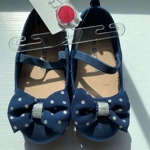 Brand New Carter’s Blue Bow shoes